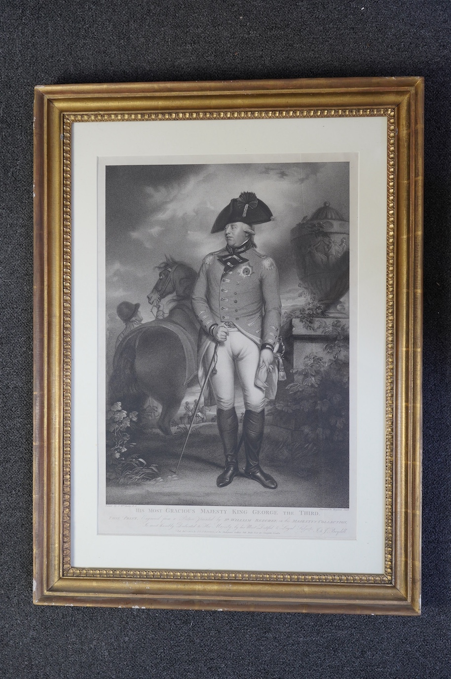 Benjamin Smith after Sir William Beechey RA, His Most Gracious Majesty King George III, stipple engraving, 59 x 40cm